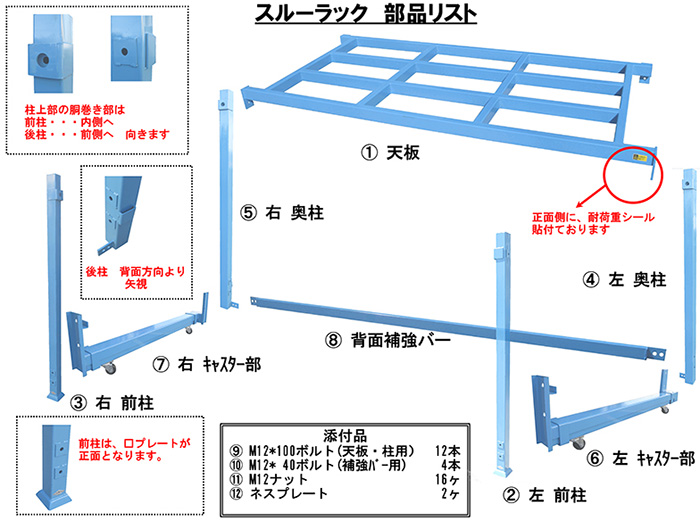 スルーラック部品リスト