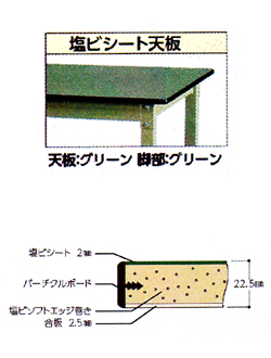 塩ビシート天板22.5mm厚タイプ